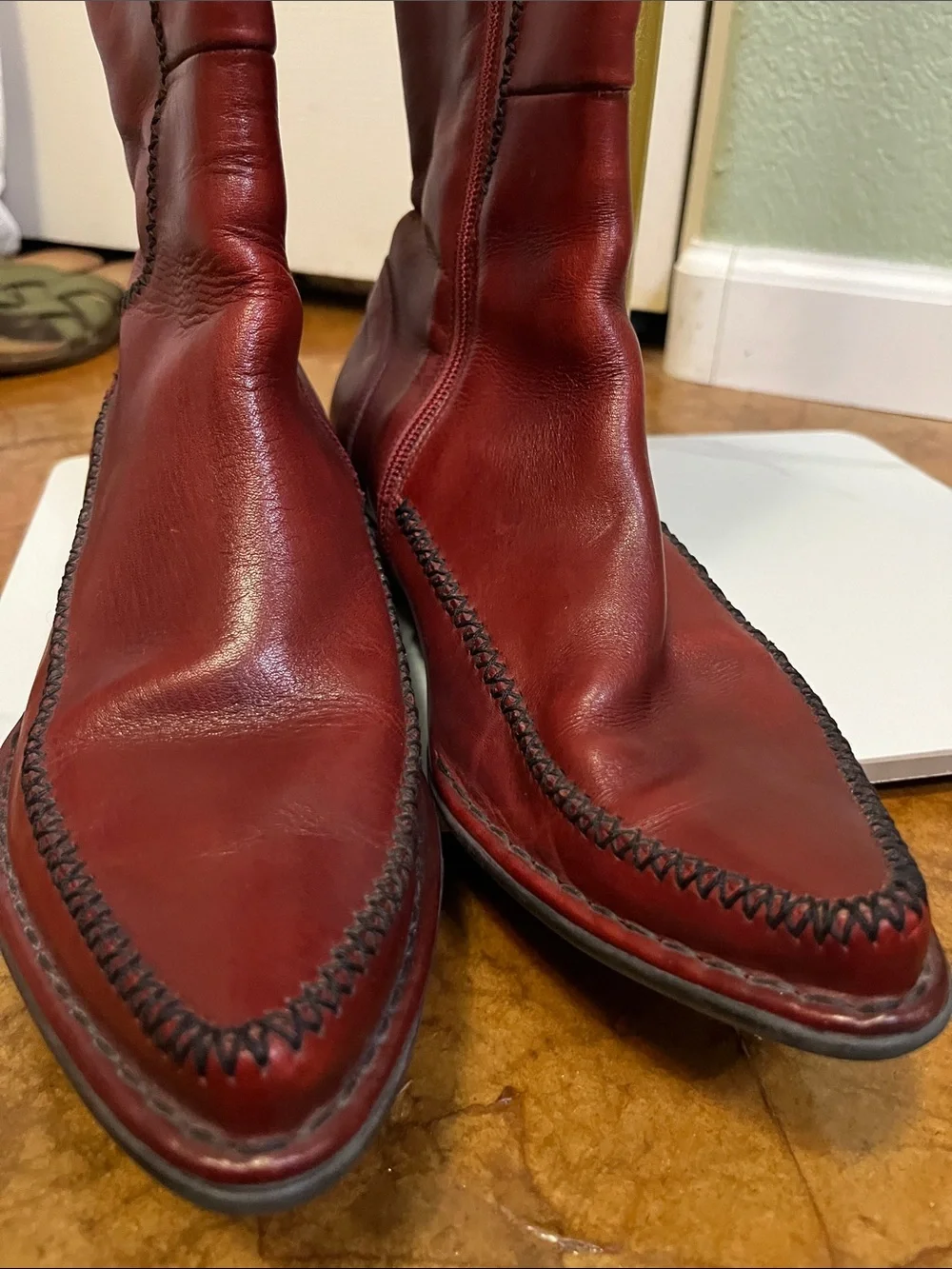 PIKOLINOS Tall Red Leather Over-the-Knee Boots Sz 8.5 or EU 39